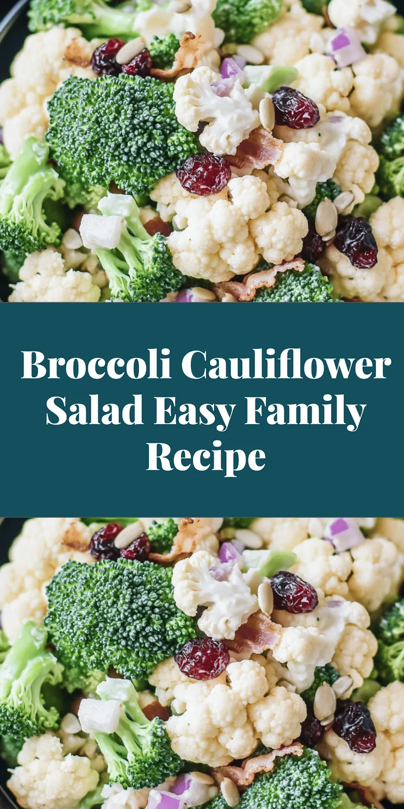 Broccoli Cauliflower Salad Easy Family Recipe