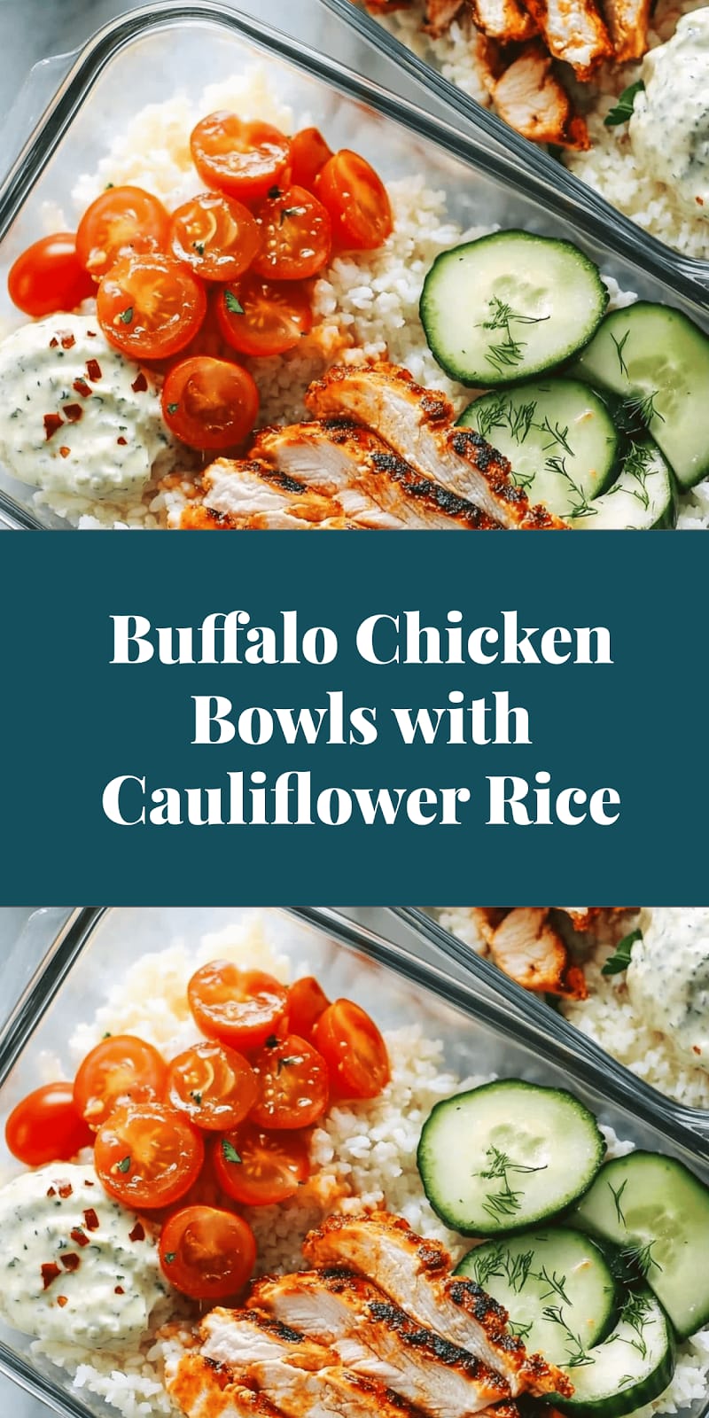 Buffalo Chicken Bowls with Cauliflower Rice