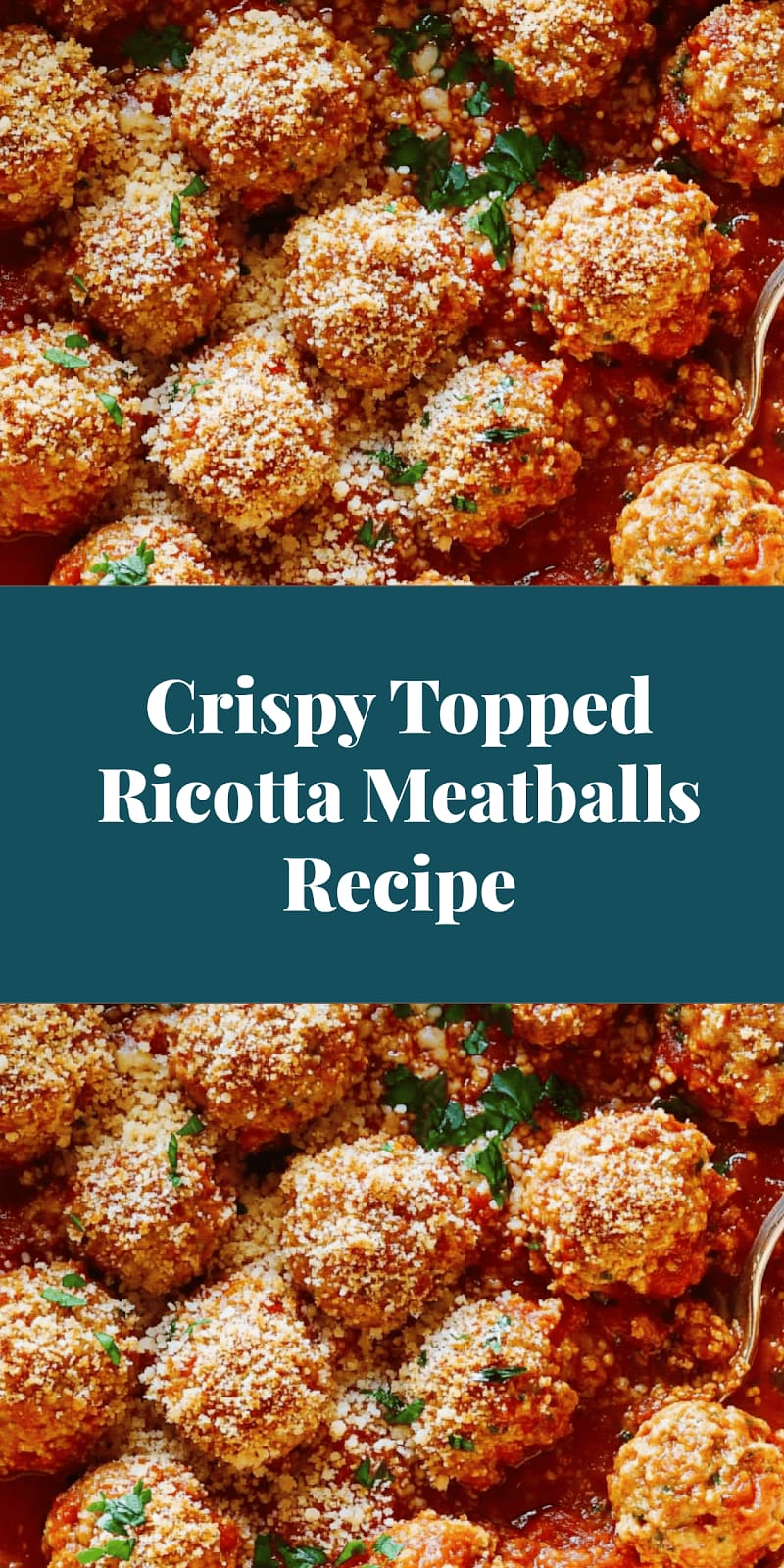 Crispy Topped Ricotta Meatballs Recipe