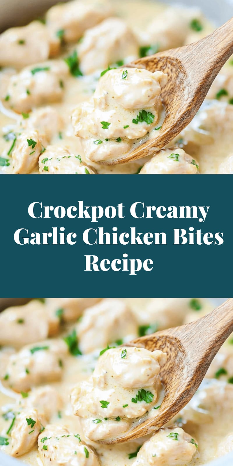 Crockpot Creamy Garlic Chicken Bites Recipe