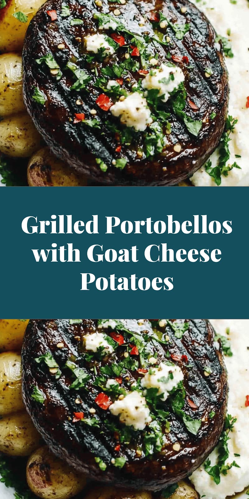 Grilled Portobellos with Goat Cheese Potatoes