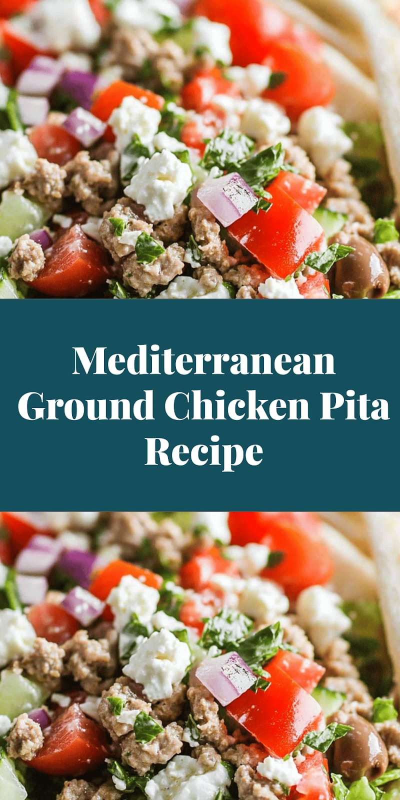 Mediterranean Ground Chicken Pita Recipe