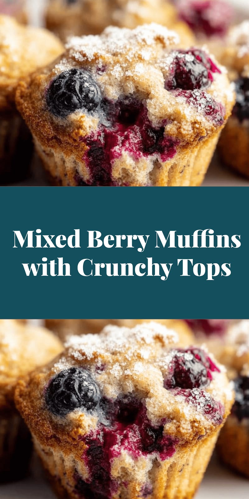 Mixed Berry Muffins with Crunchy Tops