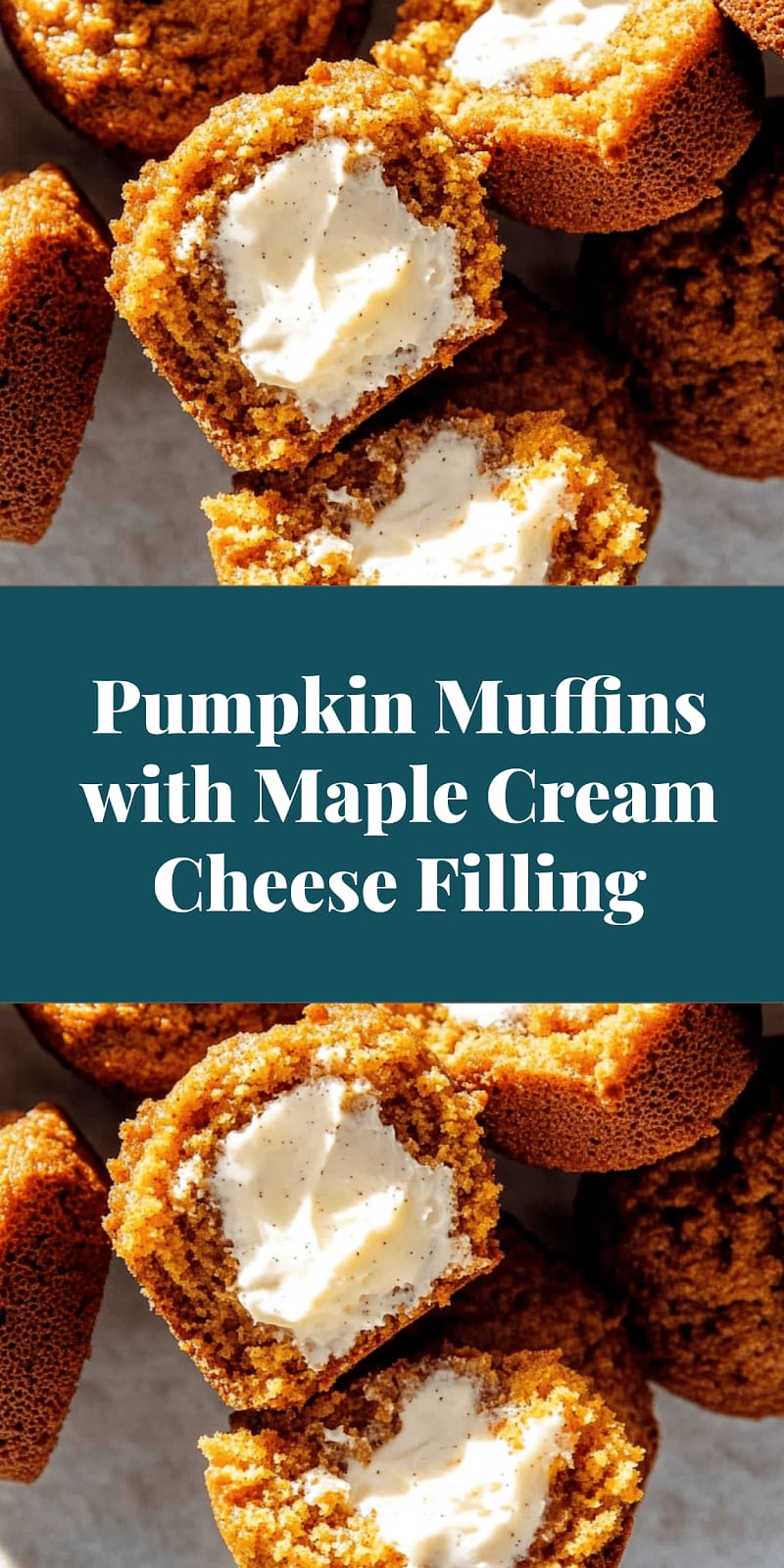 Pumpkin Muffins with Maple Cream Cheese Filling