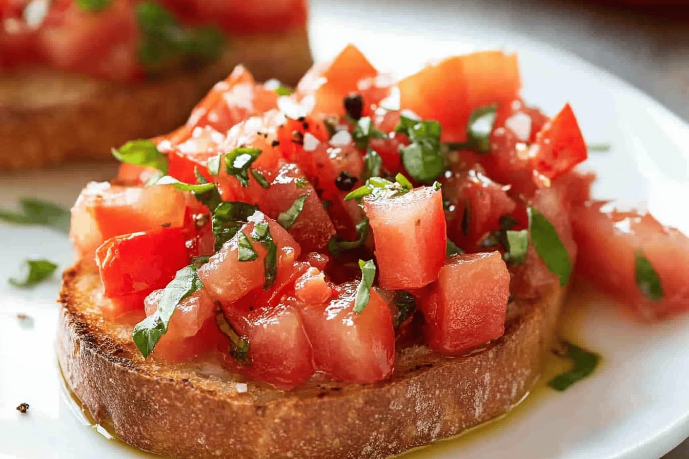 Authentic Tomato Basil Bruschetta Recipe