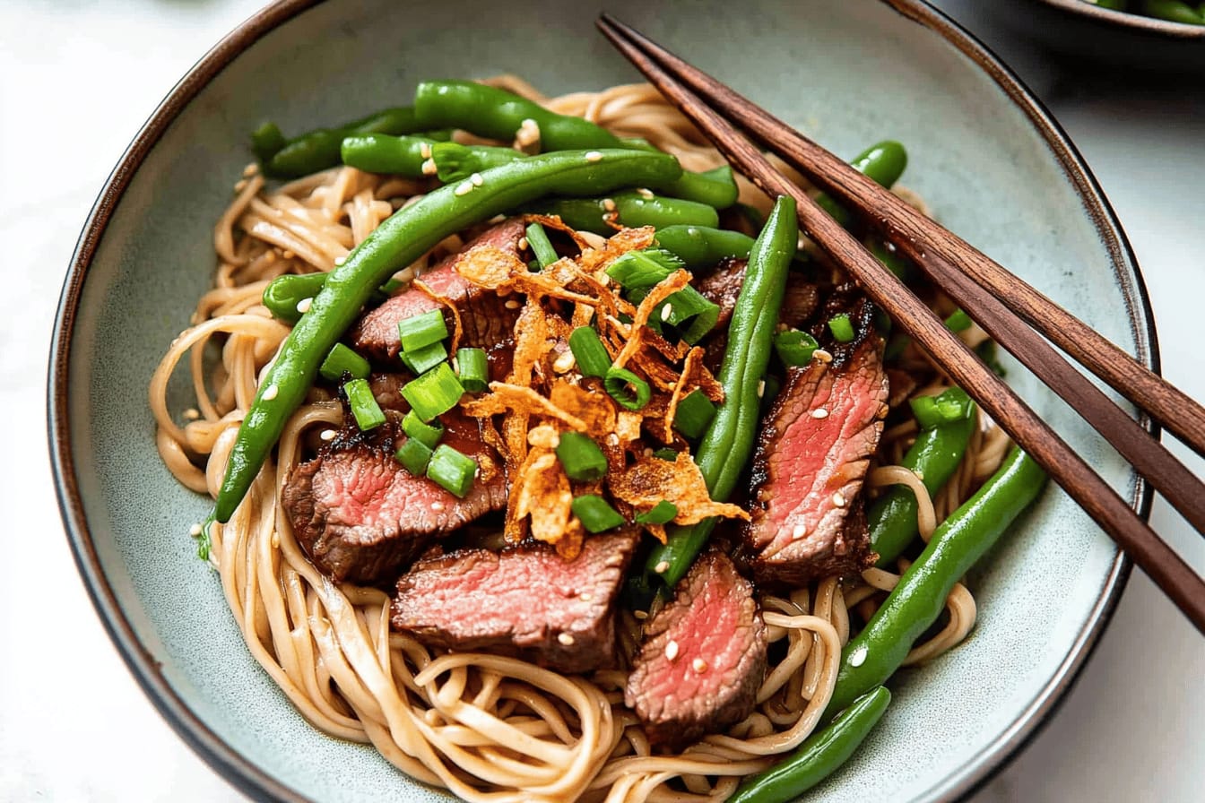 Beef and Bean Soba Noodles Recipe