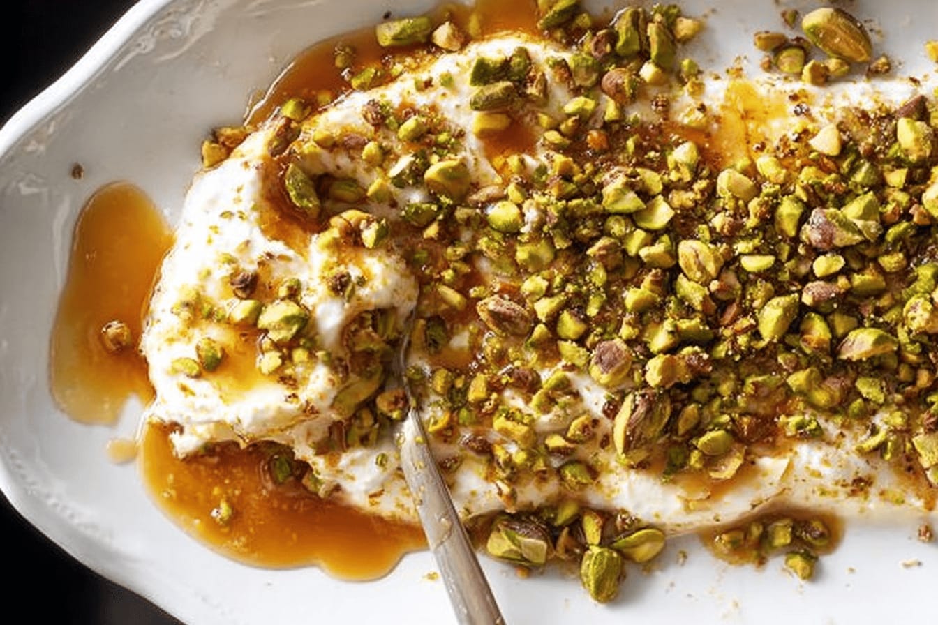 Boursin Appetizer with Pistachios and Honey Recipe
