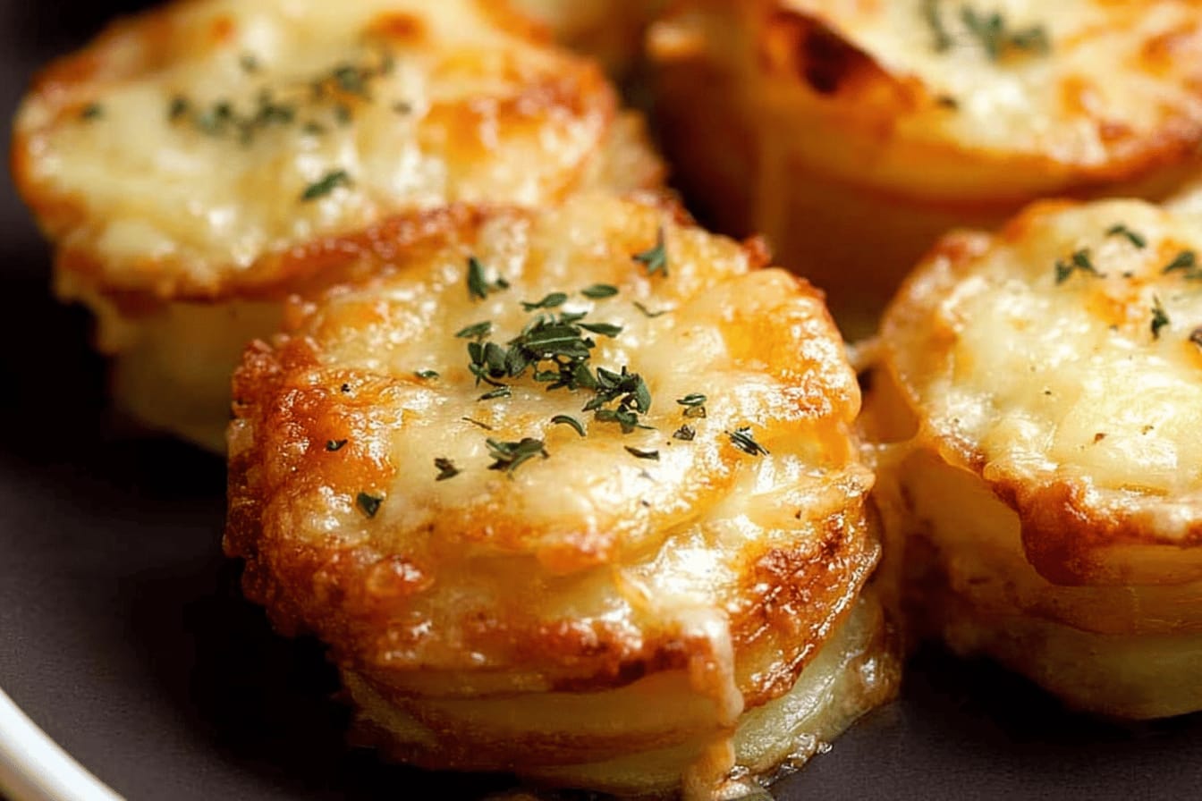 Cheesy Potato Gratin Stacks Recipe