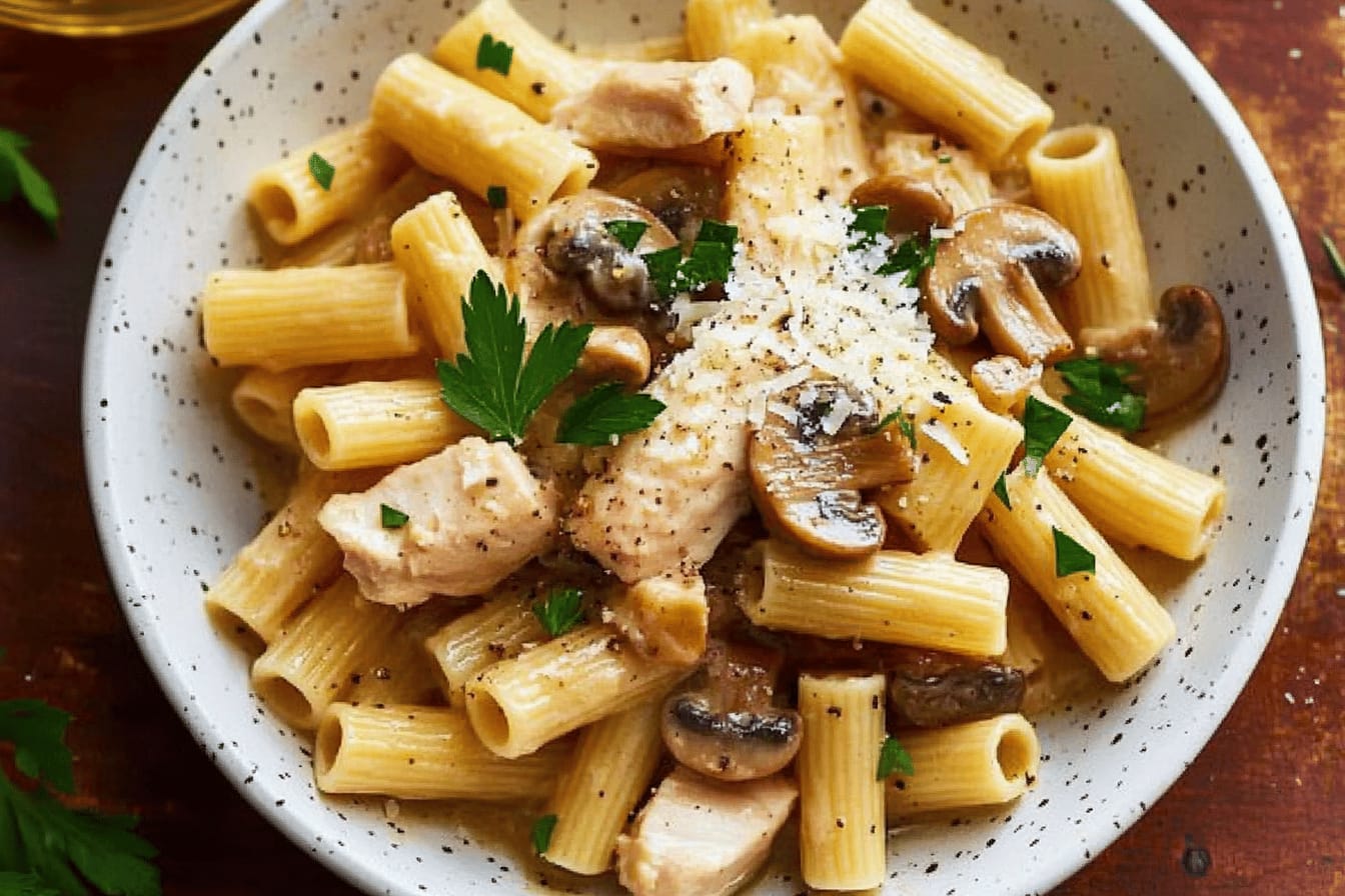 Chicken Mushroom Pasta Recipe for Dinner