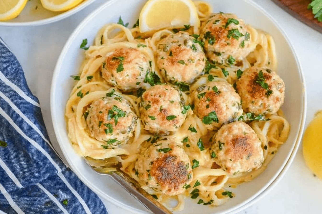 Chicken Piccata Meatballs Recipe Delight