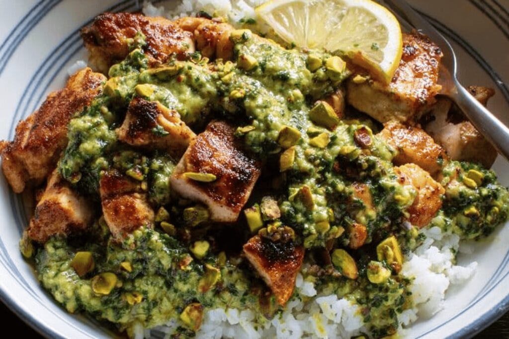 Chipotle Chicken with Pistachio Sauce Recipe