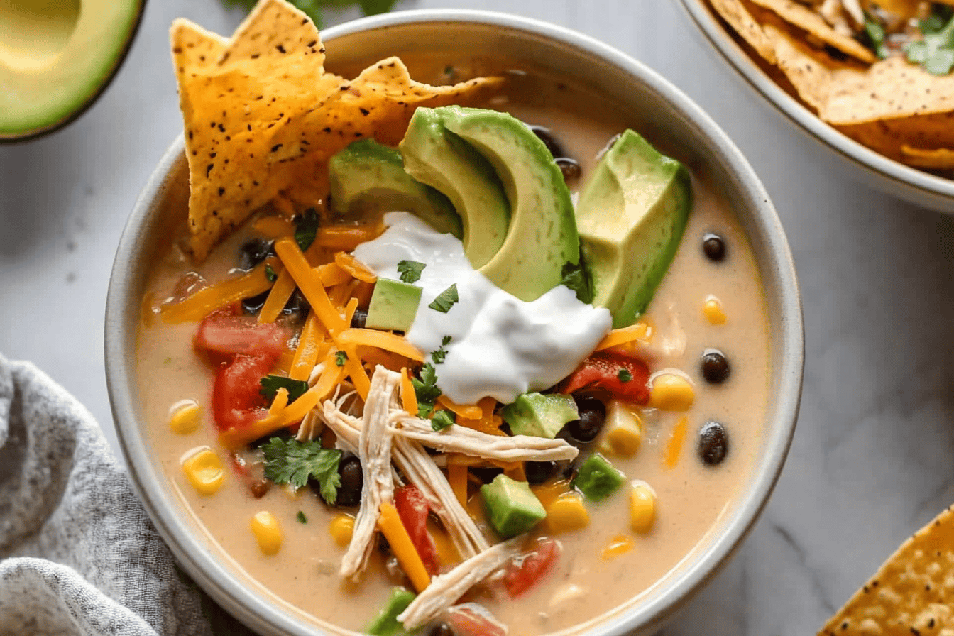 Creamy Chicken Tortilla Soup Recipe
