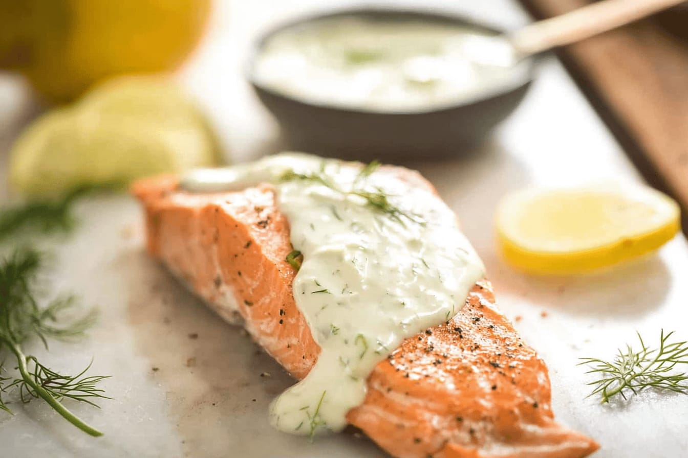 Creamy Dill Sauce for Salmon or Trout
