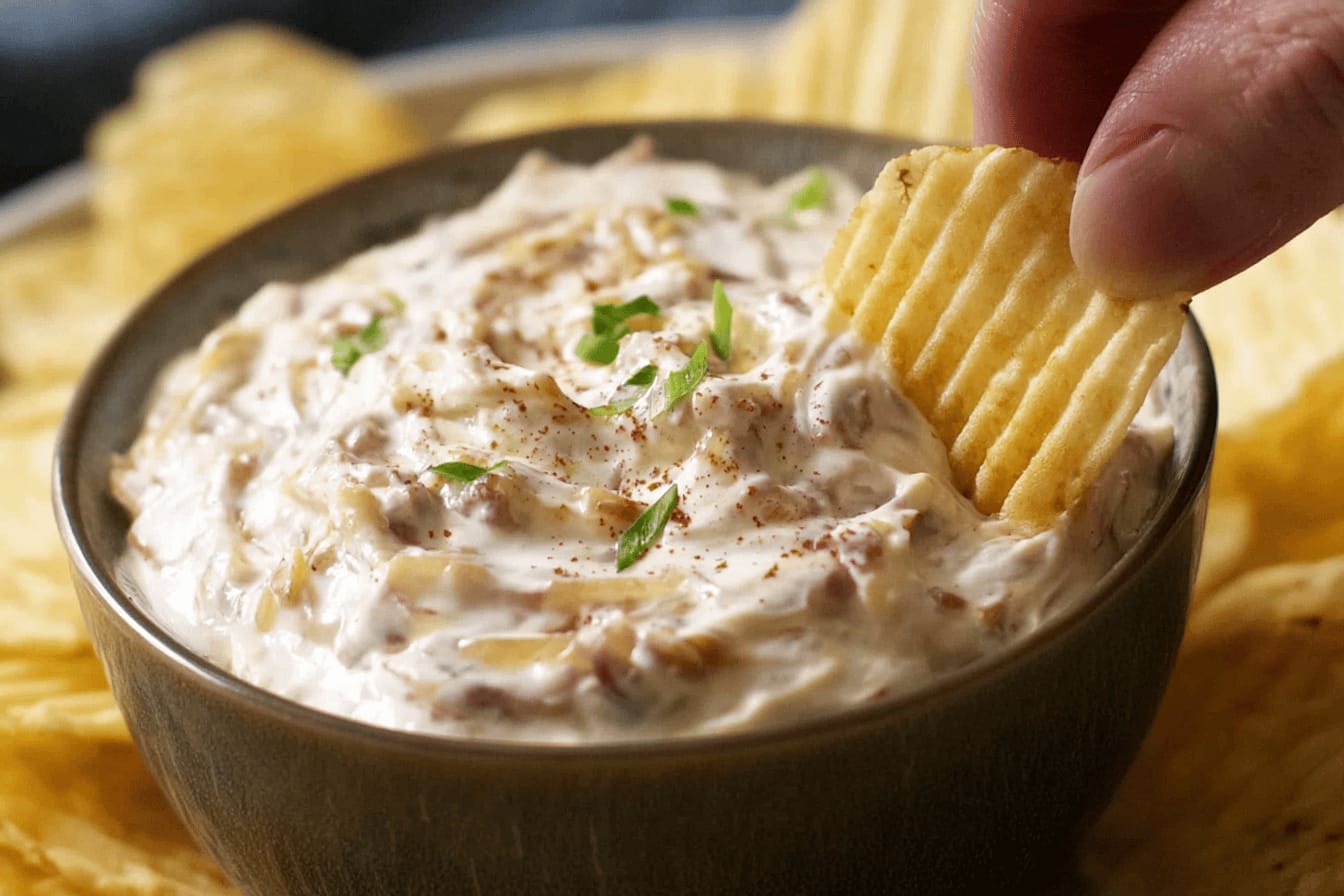 Creamy Homemade French Onion Dip Recipe