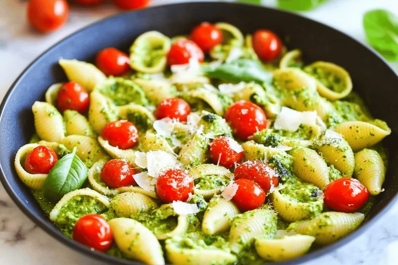 Creamy Pesto Shells Recipe for Easy Dinner