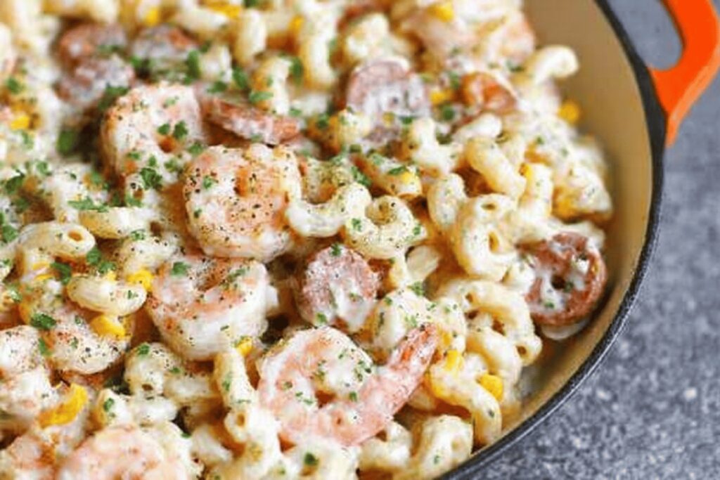 Creamy Shrimp Boil Pasta Recipe