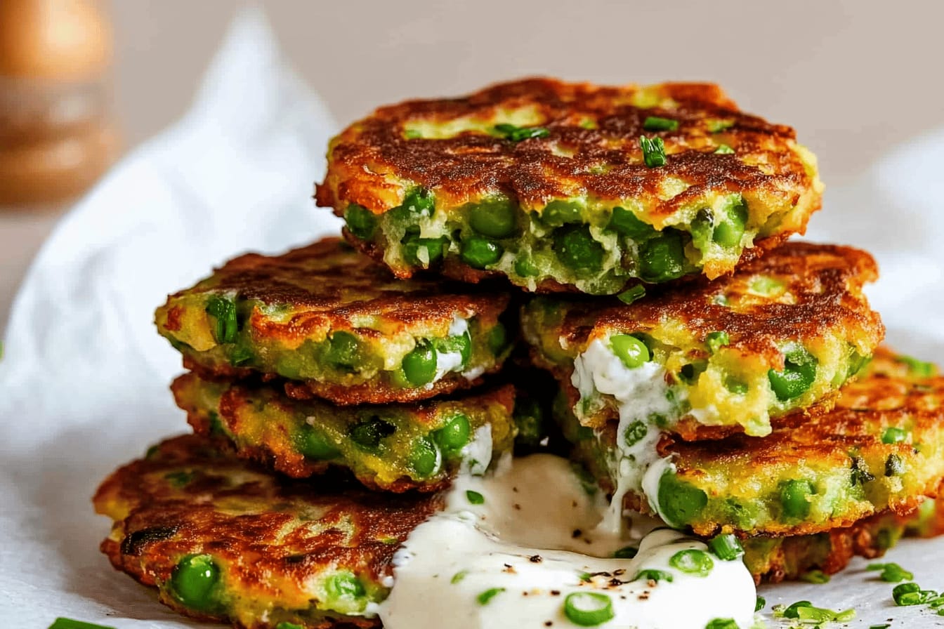 Crispy Frozen Pea Fritters Recipe