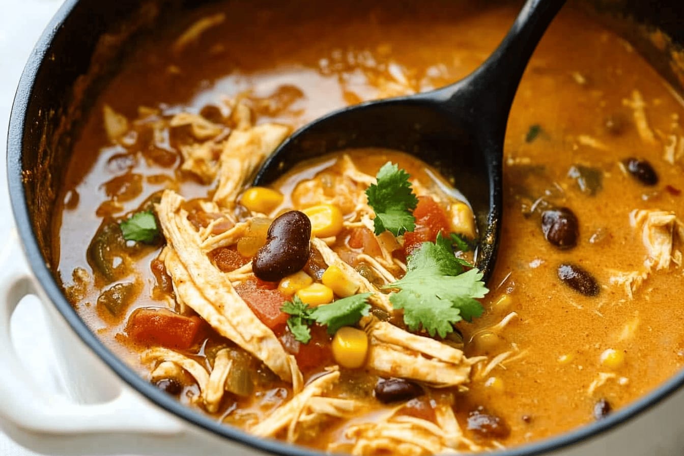 Easy Chicken Enchilada Soup Recipe