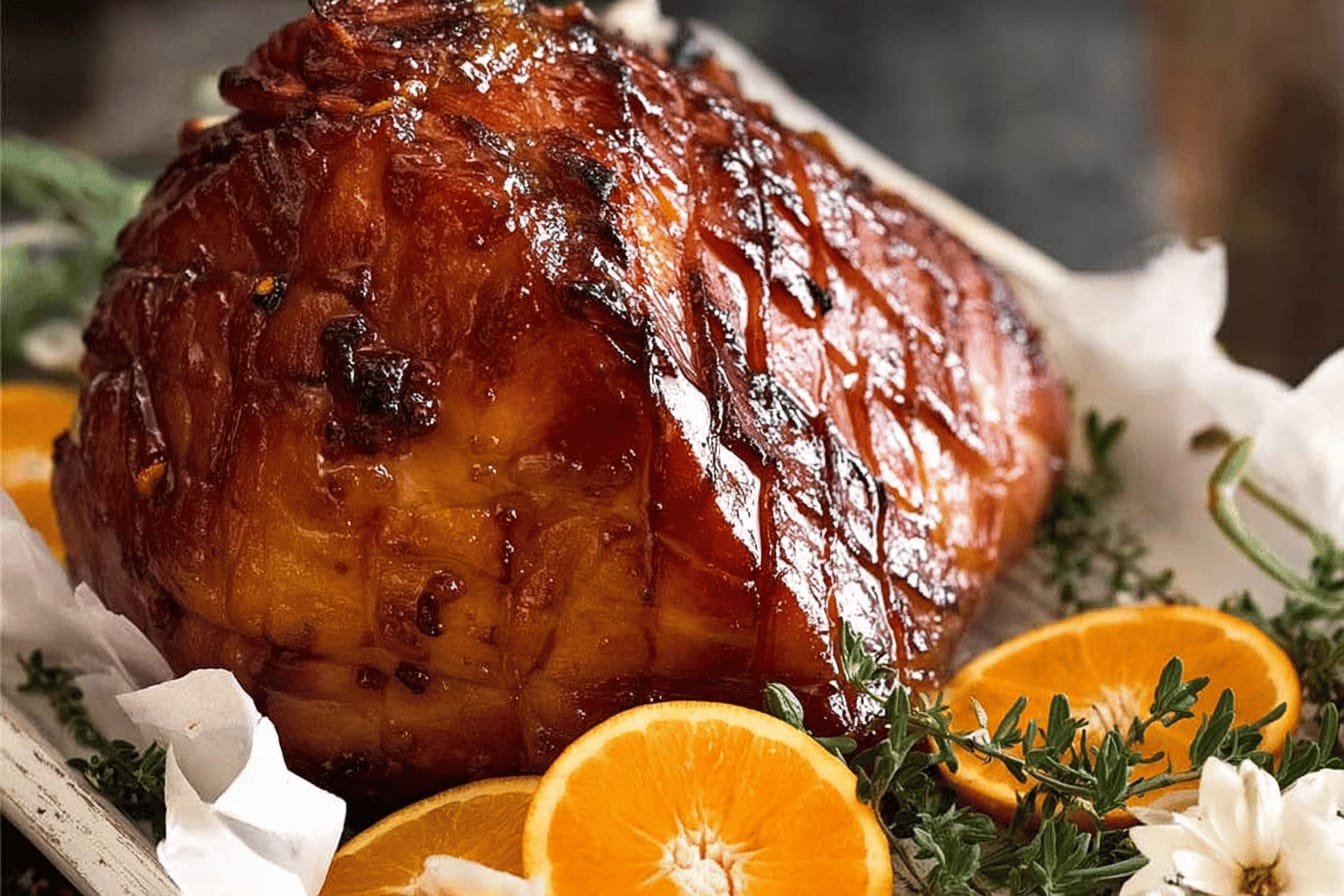 Easy Maple Sticky Glazed Ham Recipe