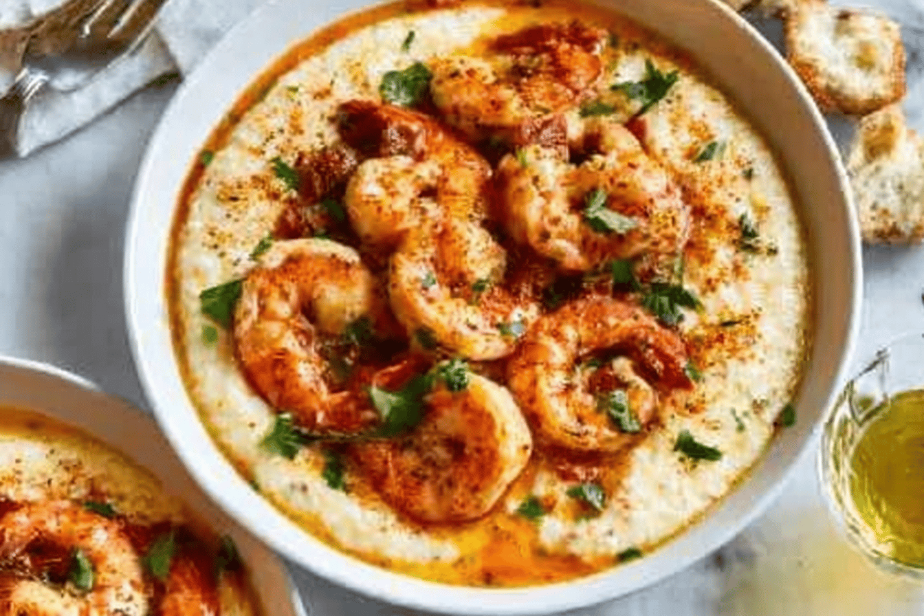 Garlic Butter Shrimp with Creamy Grits