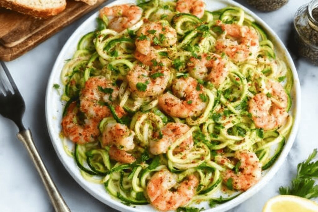 Garlic Butter Shrimp with Zucchini Noodles