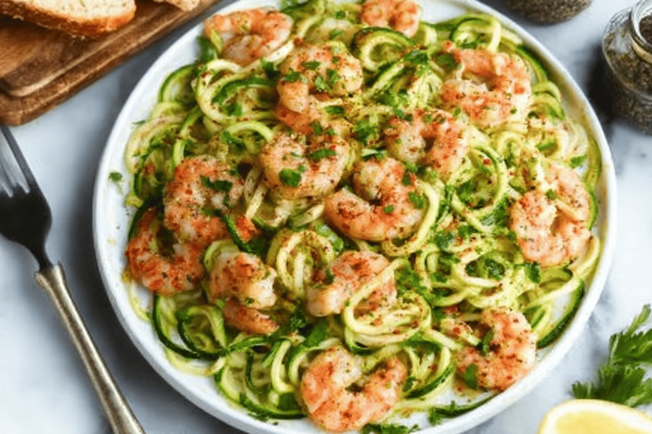 Garlic Butter Shrimp with Zucchini Noodles
