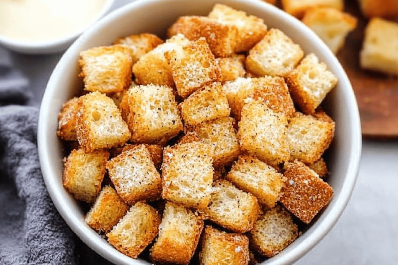 Healthy Homemade Croutons Recipe for Salads