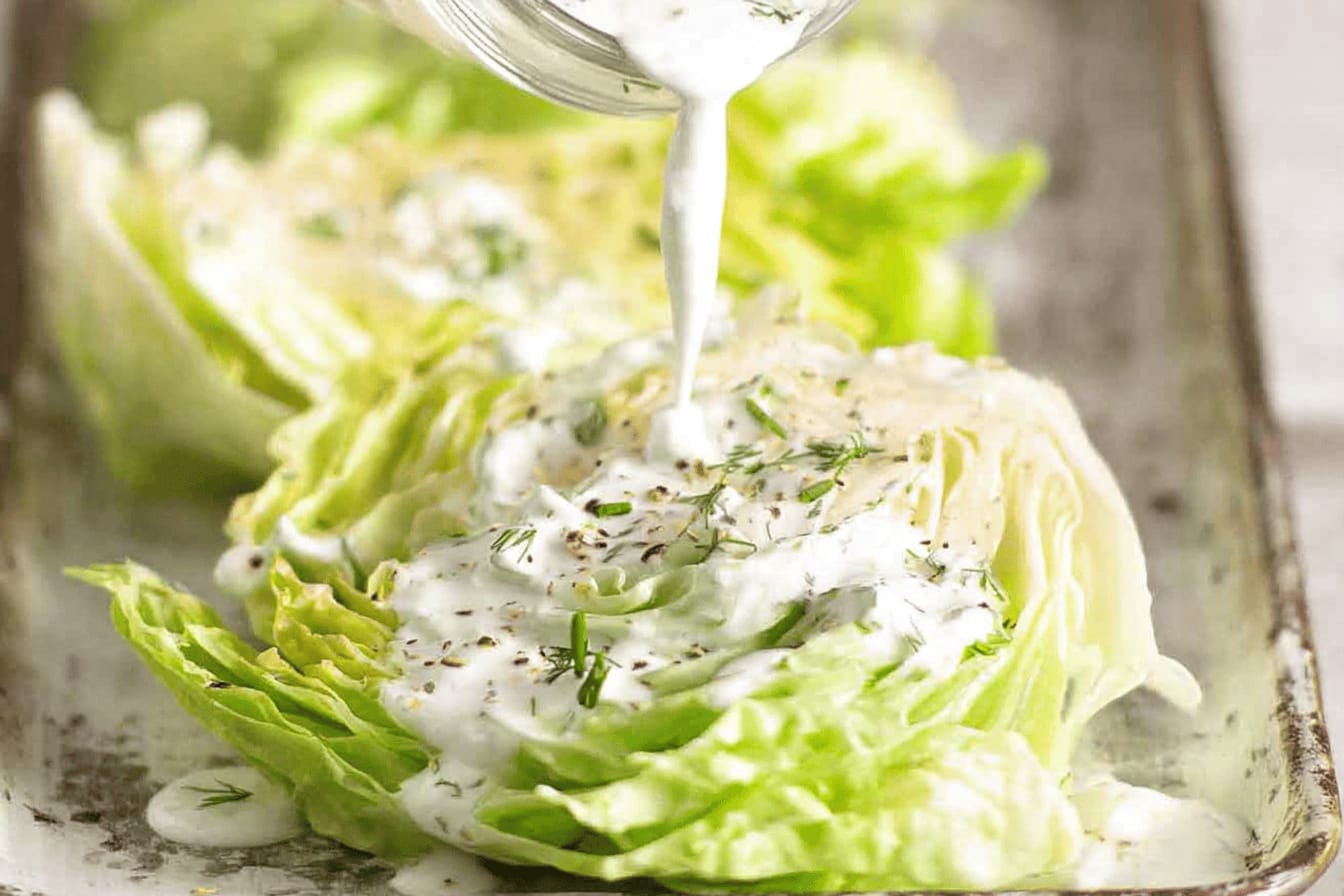 Iceberg Lettuce Wedges with Ranch Dressing Recipe