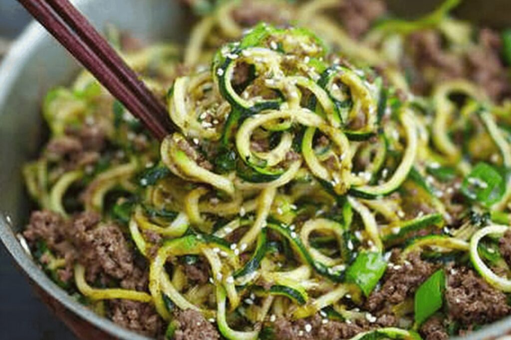 Korean Beef Zucchini Noodles Recipe