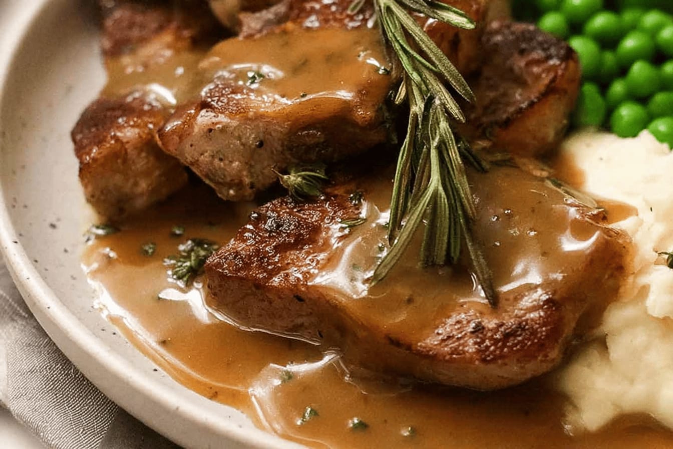 Lamb Chops with Rosemary Gravy Recipe
