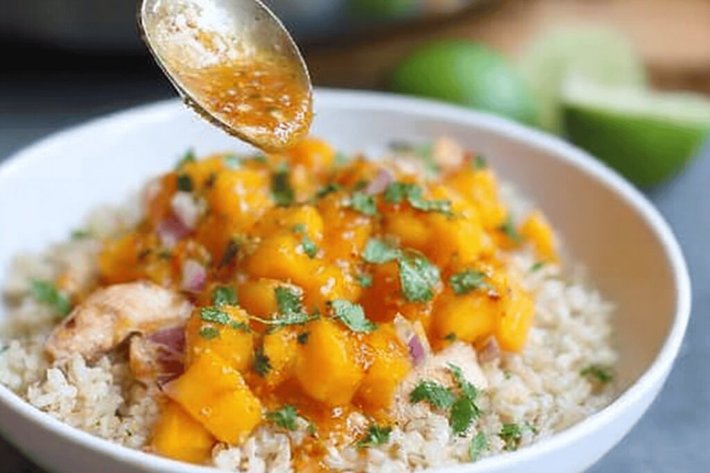 Mango Chicken with Coconut Rice Recipe