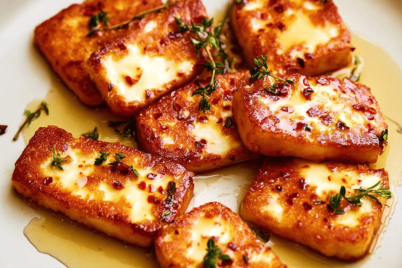 Pan-Fried Halloumi with Honey and Thyme Recipe
