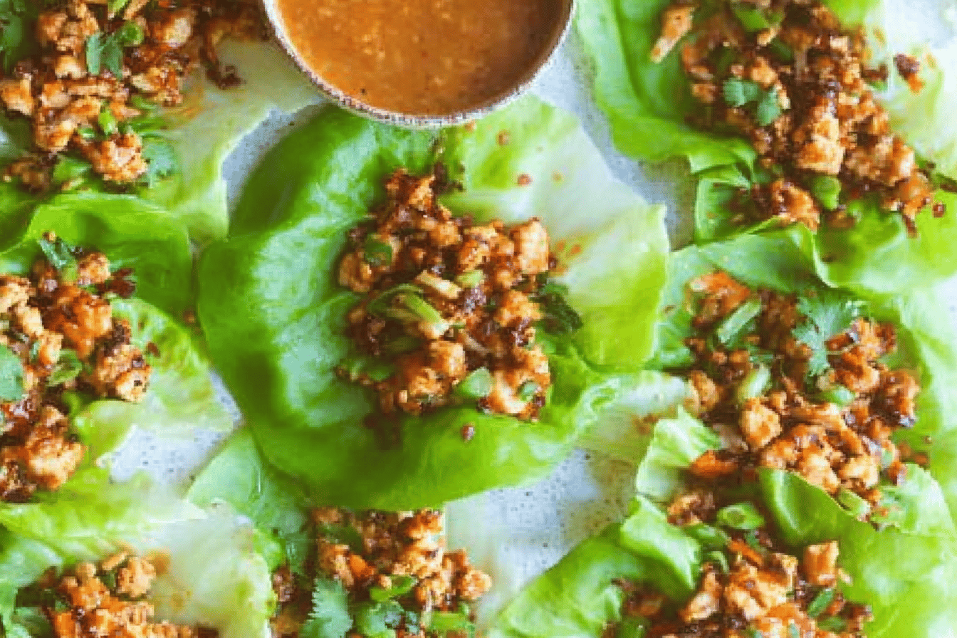 Peanut Chicken Lettuce Wraps Recipe