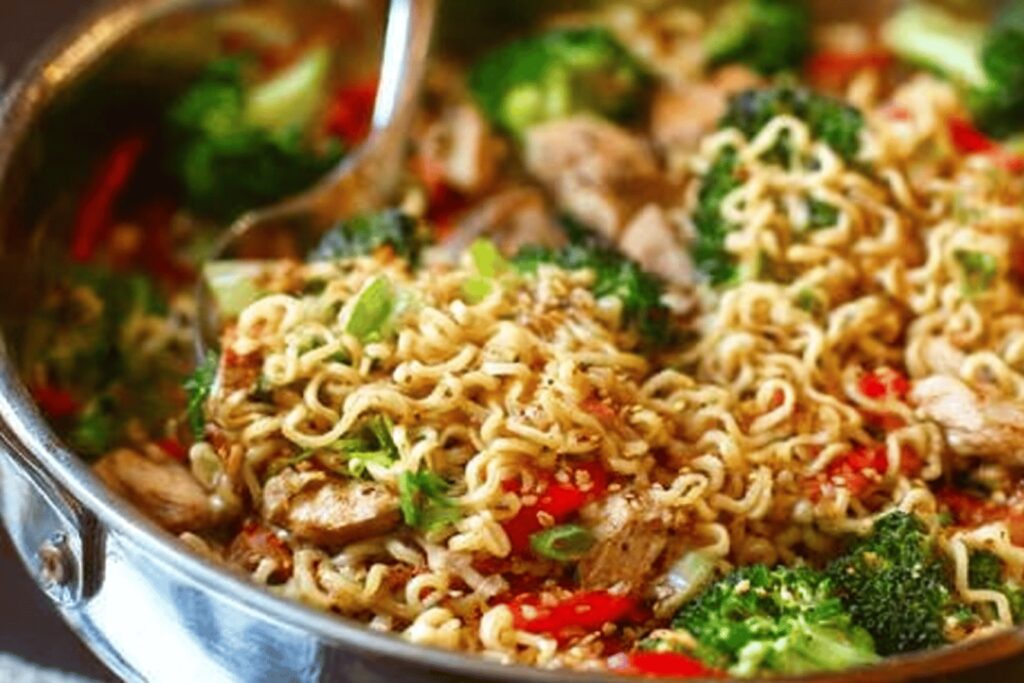Quick Chicken Ramen Noodle Stir-Fry Recipe