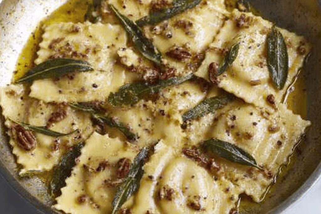Ravioli with Sage Butter Sauce Recipe