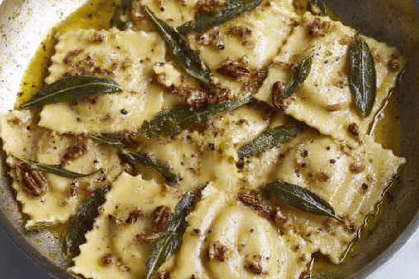 Ravioli with Sage Butter Sauce Recipe