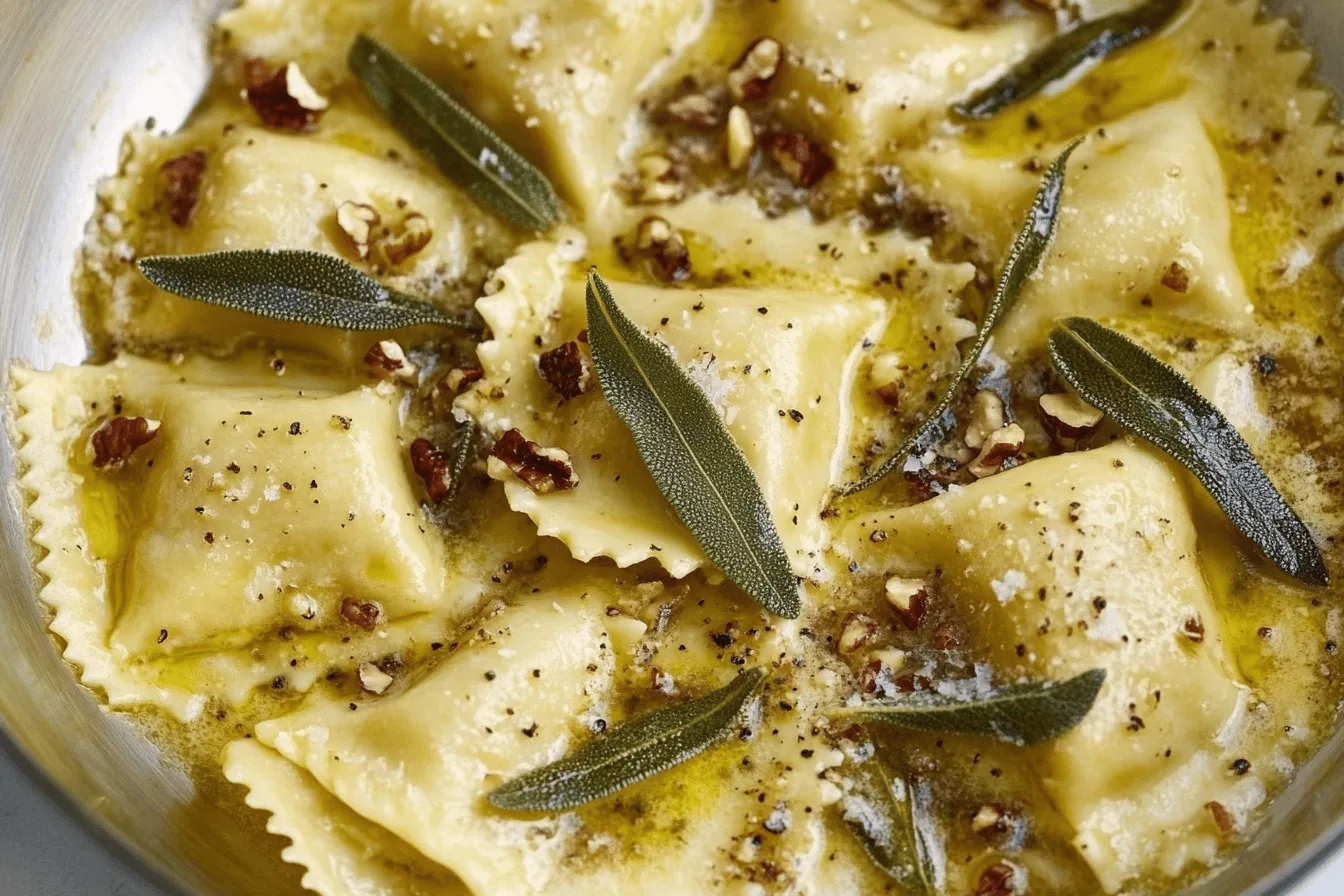 Ravioli with Sage Butter Sauce Recipe