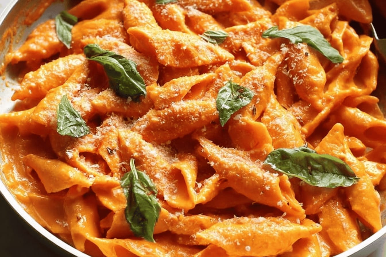 Roasted Red Pepper Pasta Recipe Delight