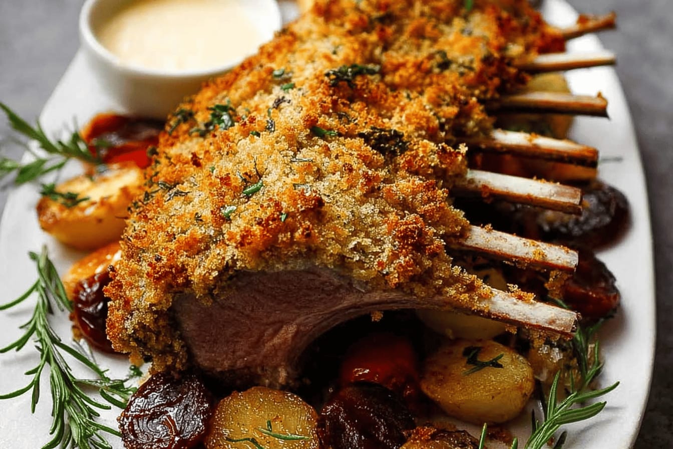 Rosemary Crumbed Rack of Lamb Recipe
