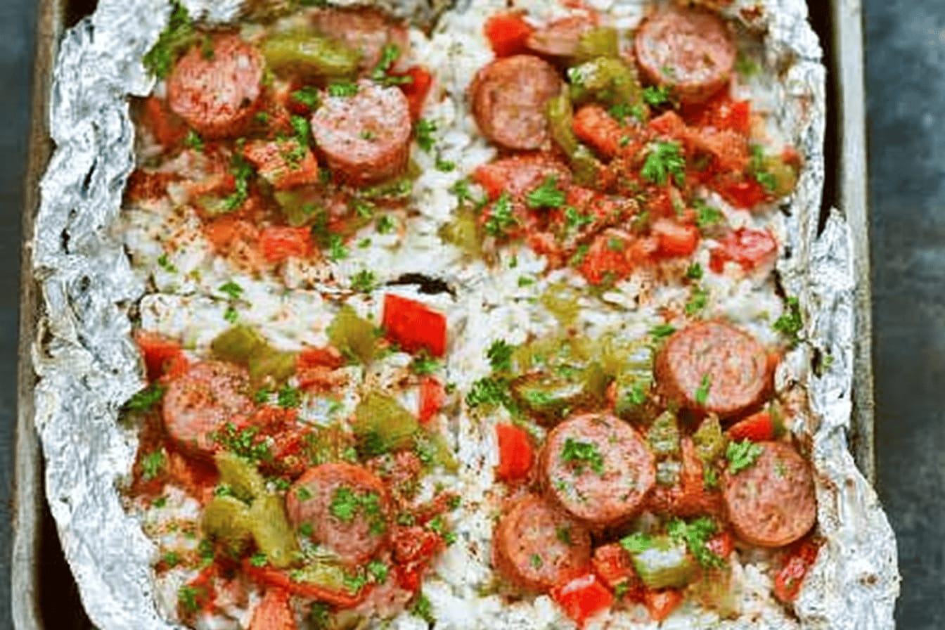 Sausage and Peppers Foil Packets Recipe