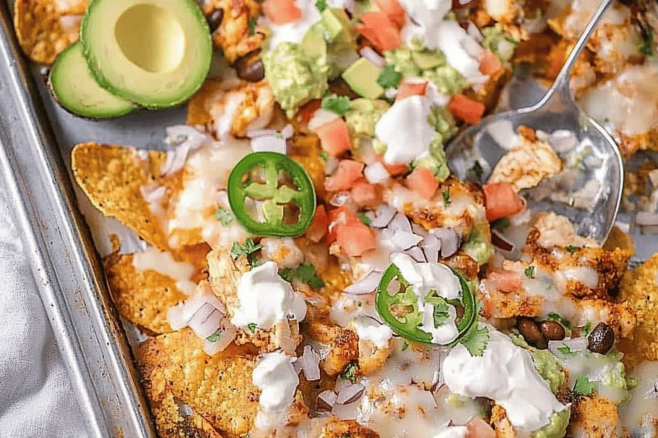 Sheet Pan Chicken Nachos Recipe Delight