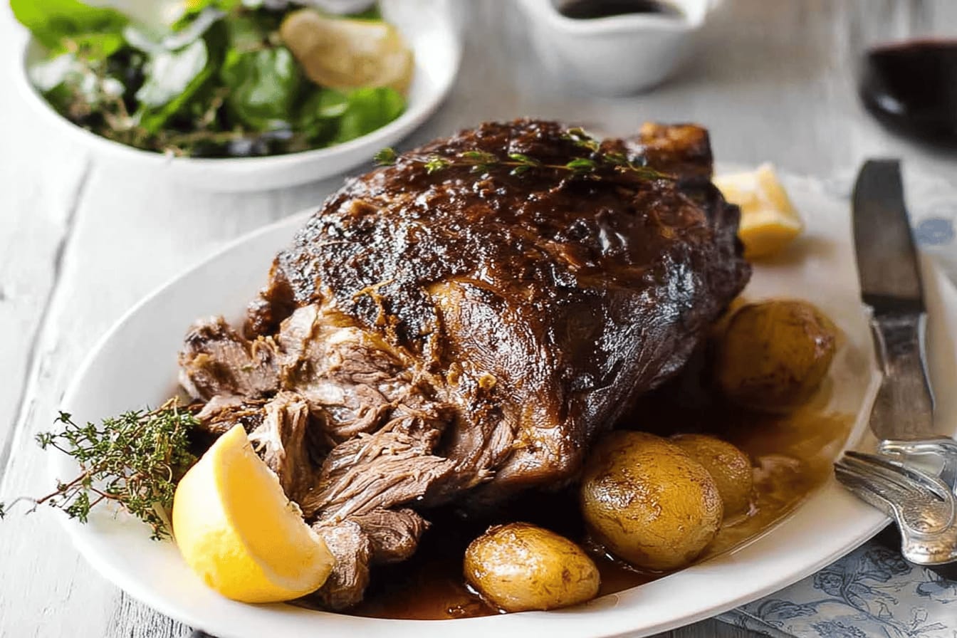 Slow Roasted Greek Leg of Lamb Recipe
