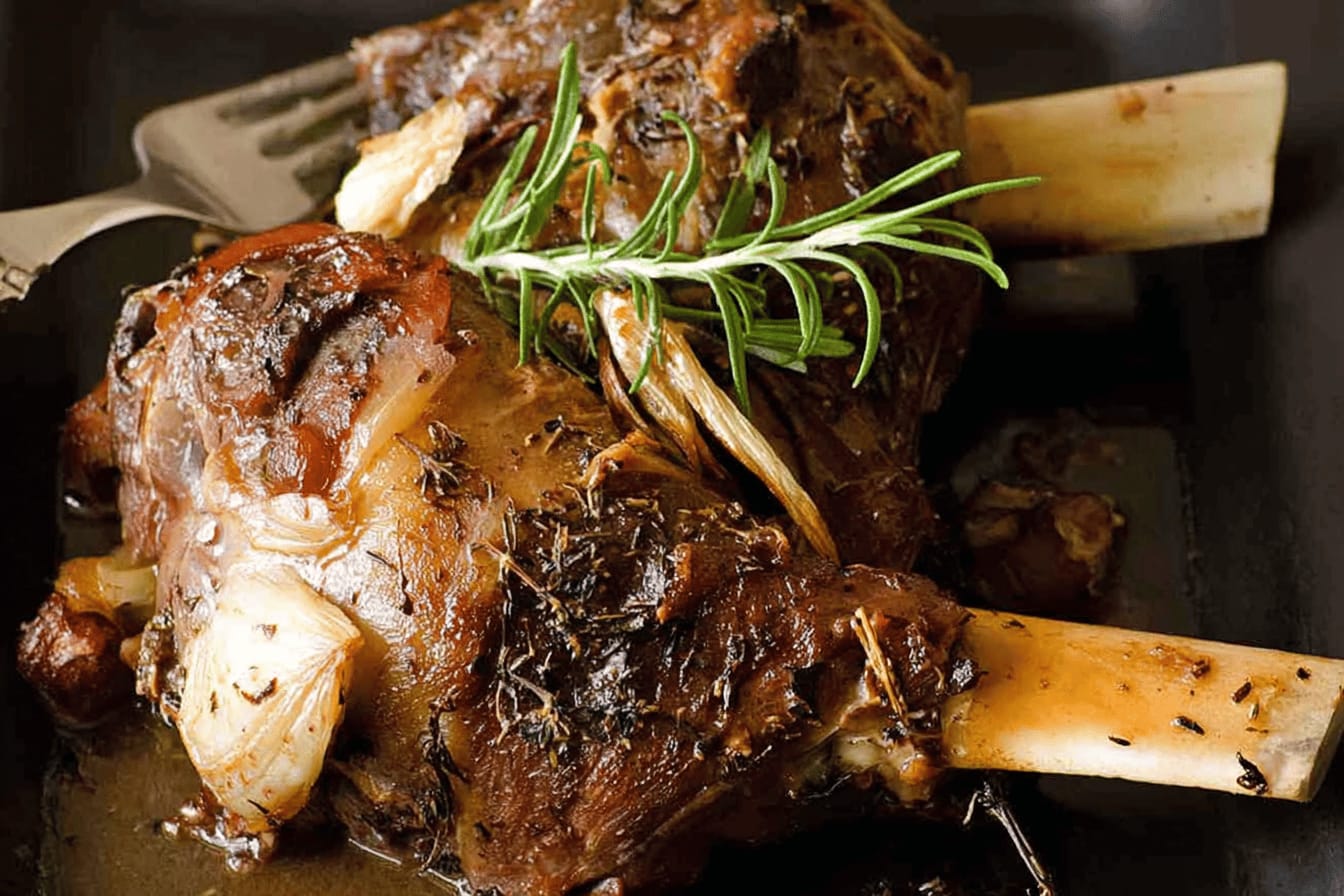 Slow Roasted Rosemary Garlic Lamb Shoulder Recipe