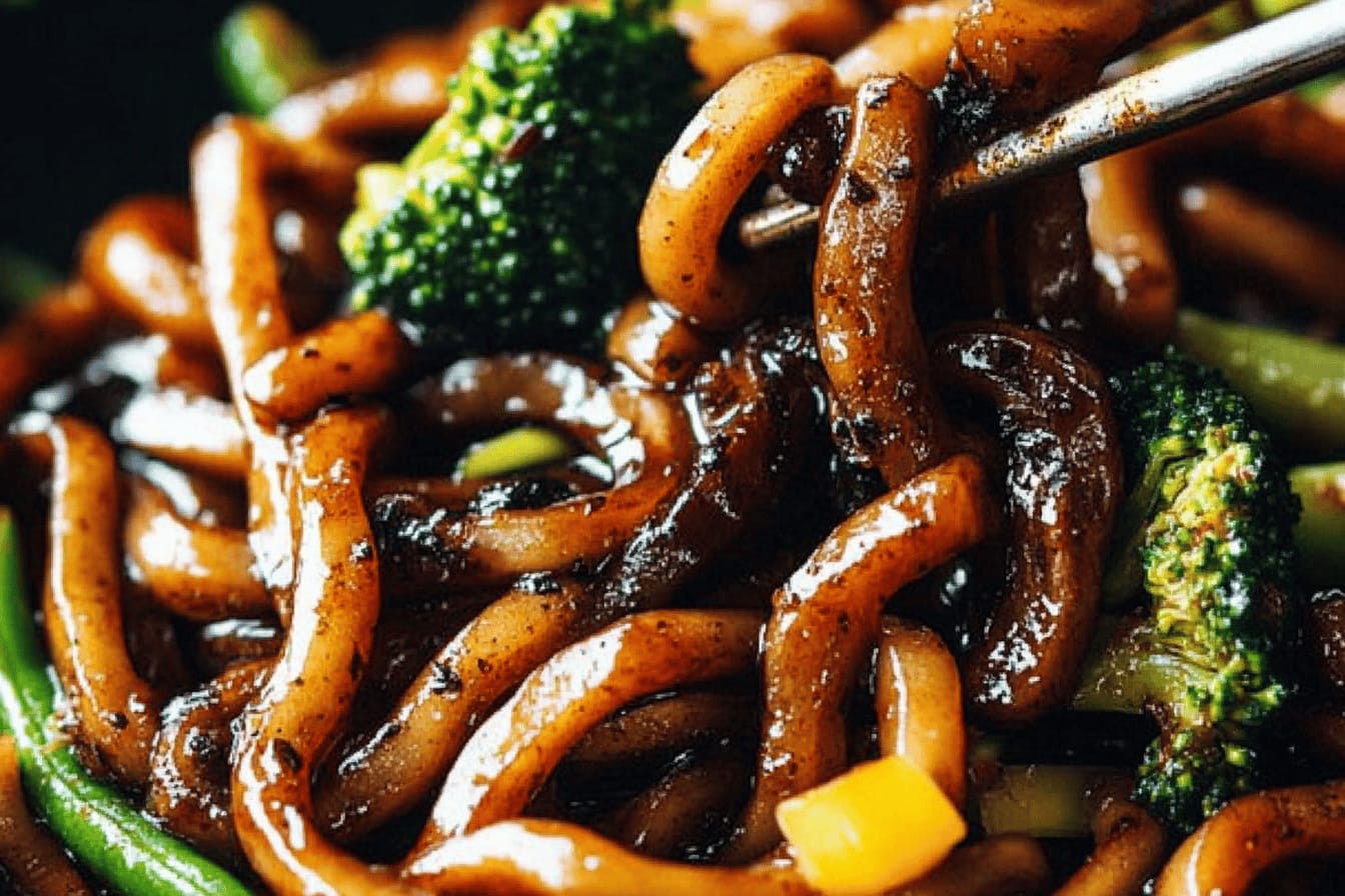 Spicy Black Pepper Udon Stir-Fry Recipe