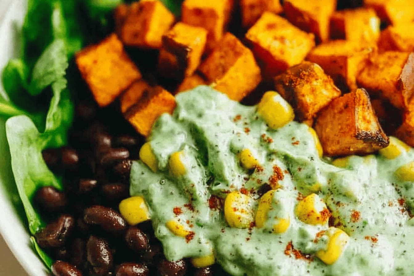 Spicy Southwestern Salad with Avocado Dressing