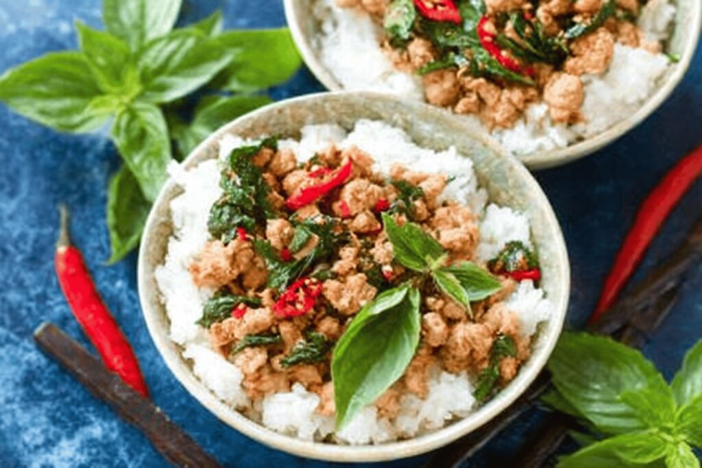 Thai Basil Chicken Bowls Recipe