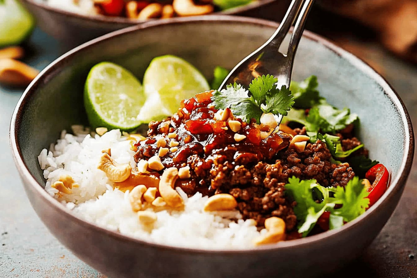 Thai Sweet Chilli Beef Bowl Recipe