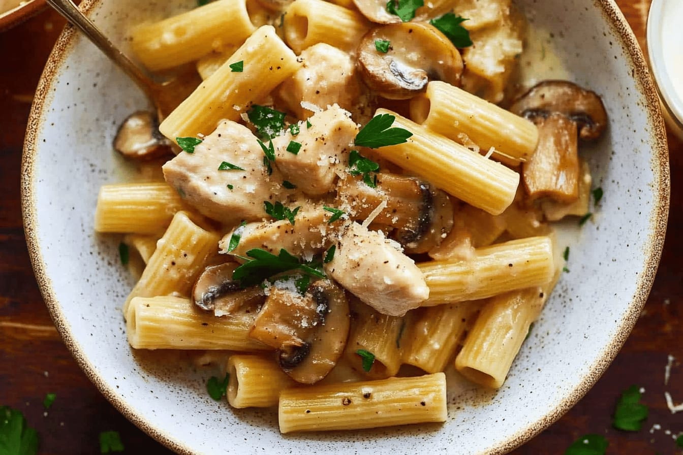 Chicken Mushroom Pasta Recipe for Dinner