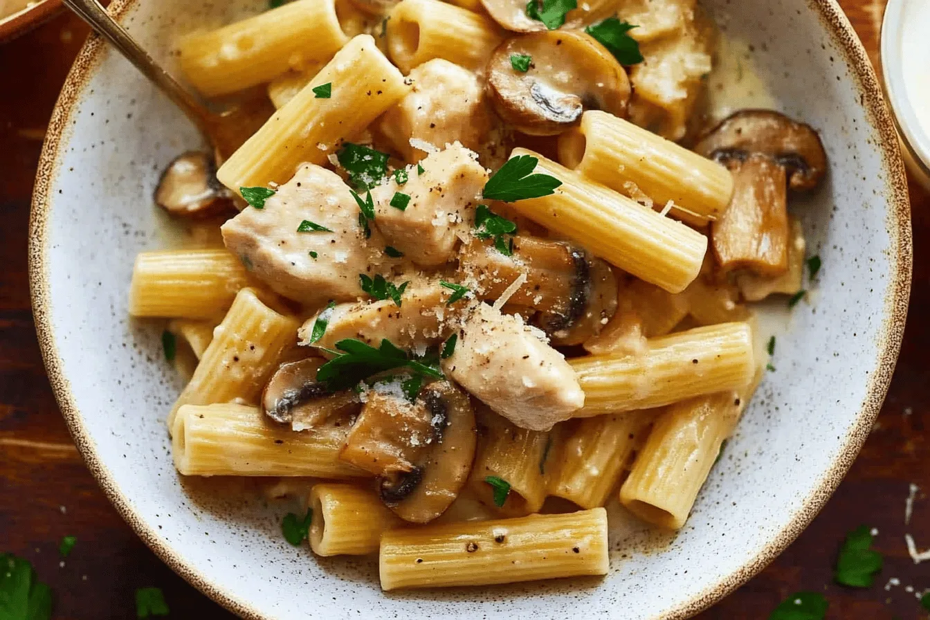 Chicken Mushroom Pasta Recipe for Dinner