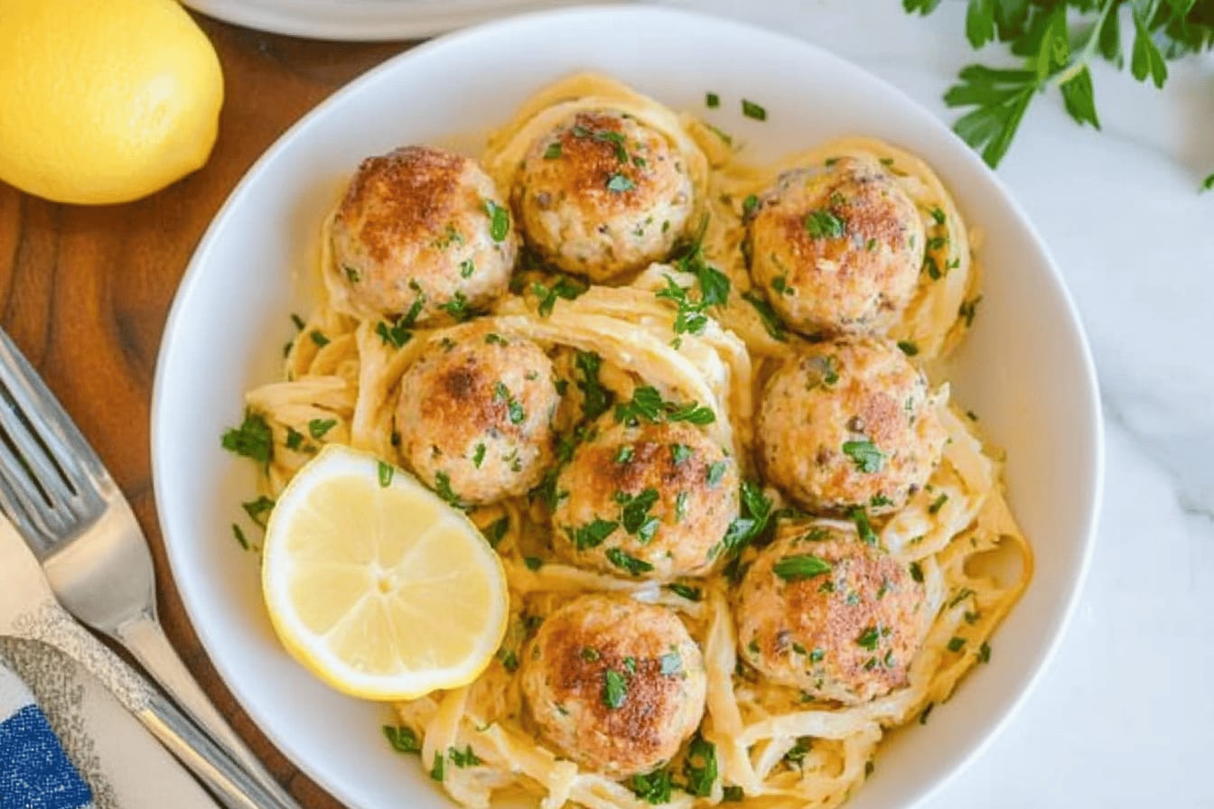 Chicken Piccata Meatballs Recipe Delight